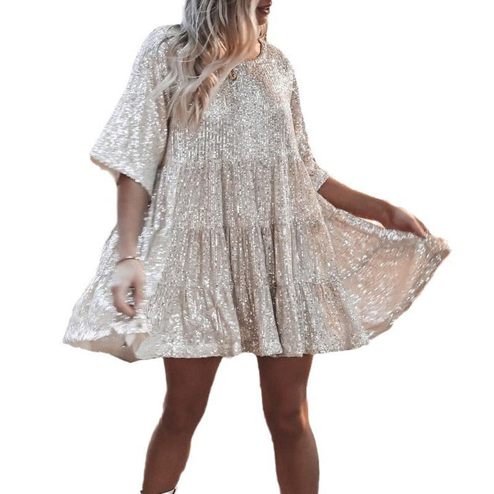 Damen Glitzerndes Partykleid Drune