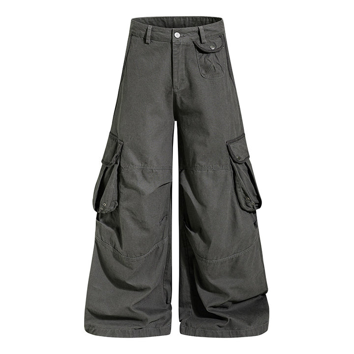 Damen weite Cargo‑Culottehose mit hoher Taille und Multifunktions‑Taschen Drune