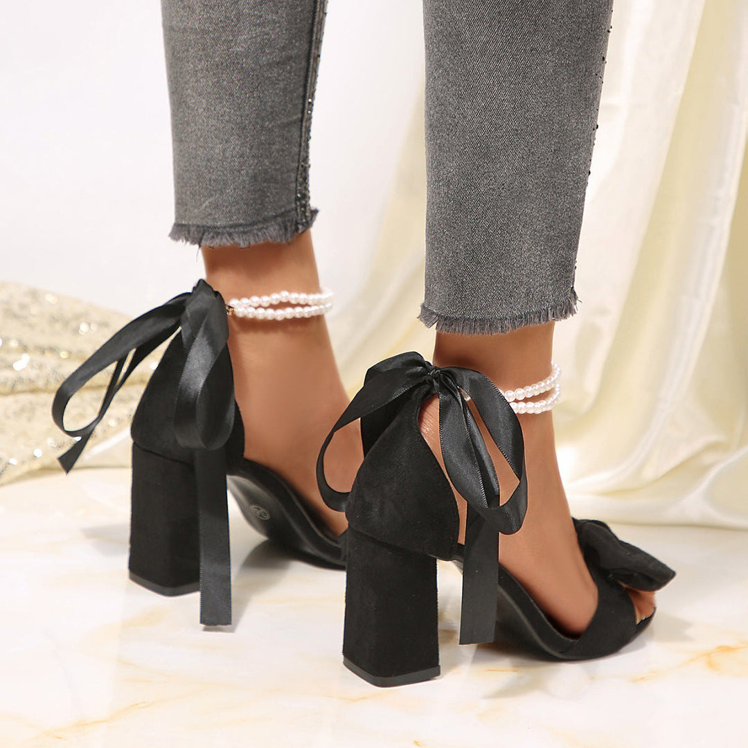 Damen Elegante High-Heels mit großem Schleifen-Detail Drune
