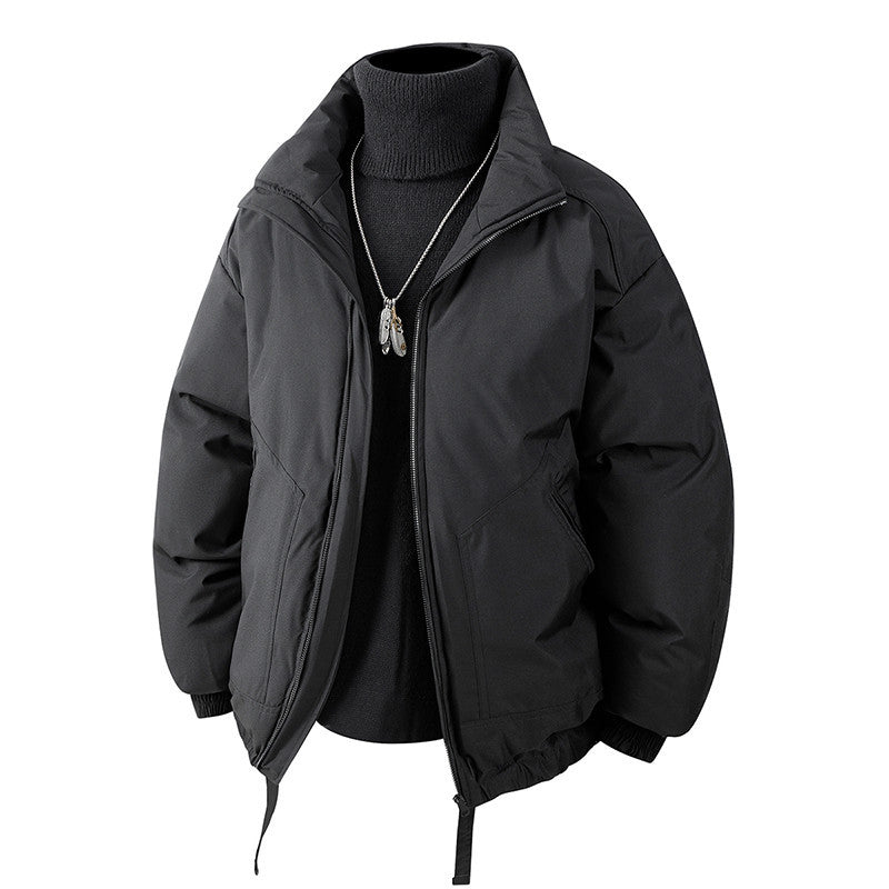 Herren Oversized Thermo‑Steppjacke mit hohem Kragen, Reißverschluss und Tunnelzug Drune