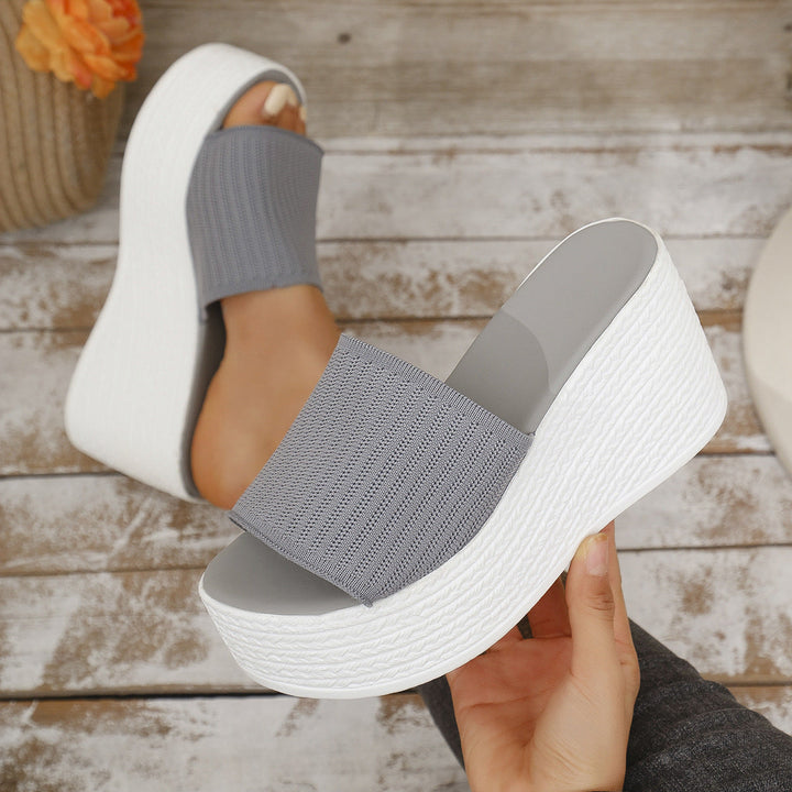 Damen Wedge-Pantoletten mit komfortablem Fußbett und flexiblem Obermaterial Drune