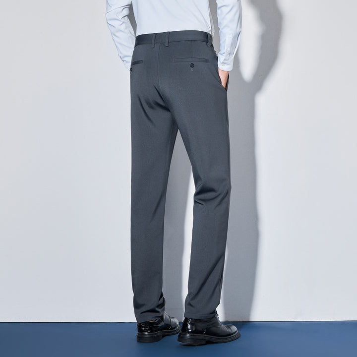 Herren Elegante Business-Hose mit geradem Schnitt und elastischem Bund Drune