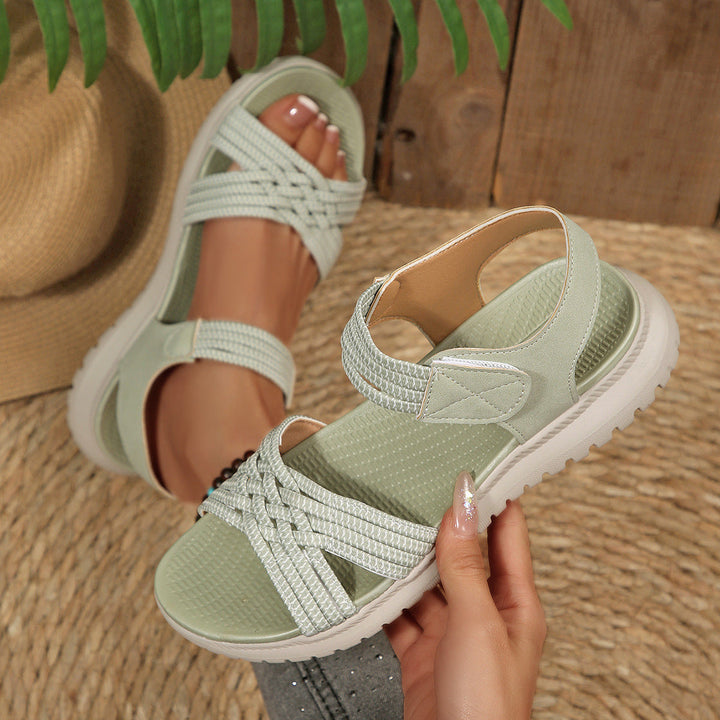 Damen Bequeme und stilvolle Riemensandalen mit elastischen Details Drune