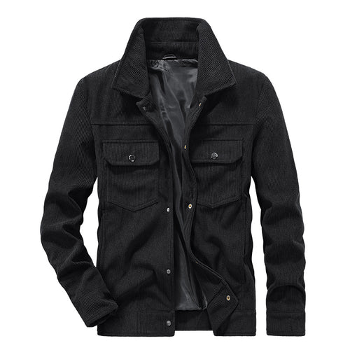 Herren Lässige Cordjacke mit praktischen Brusttaschen Drune