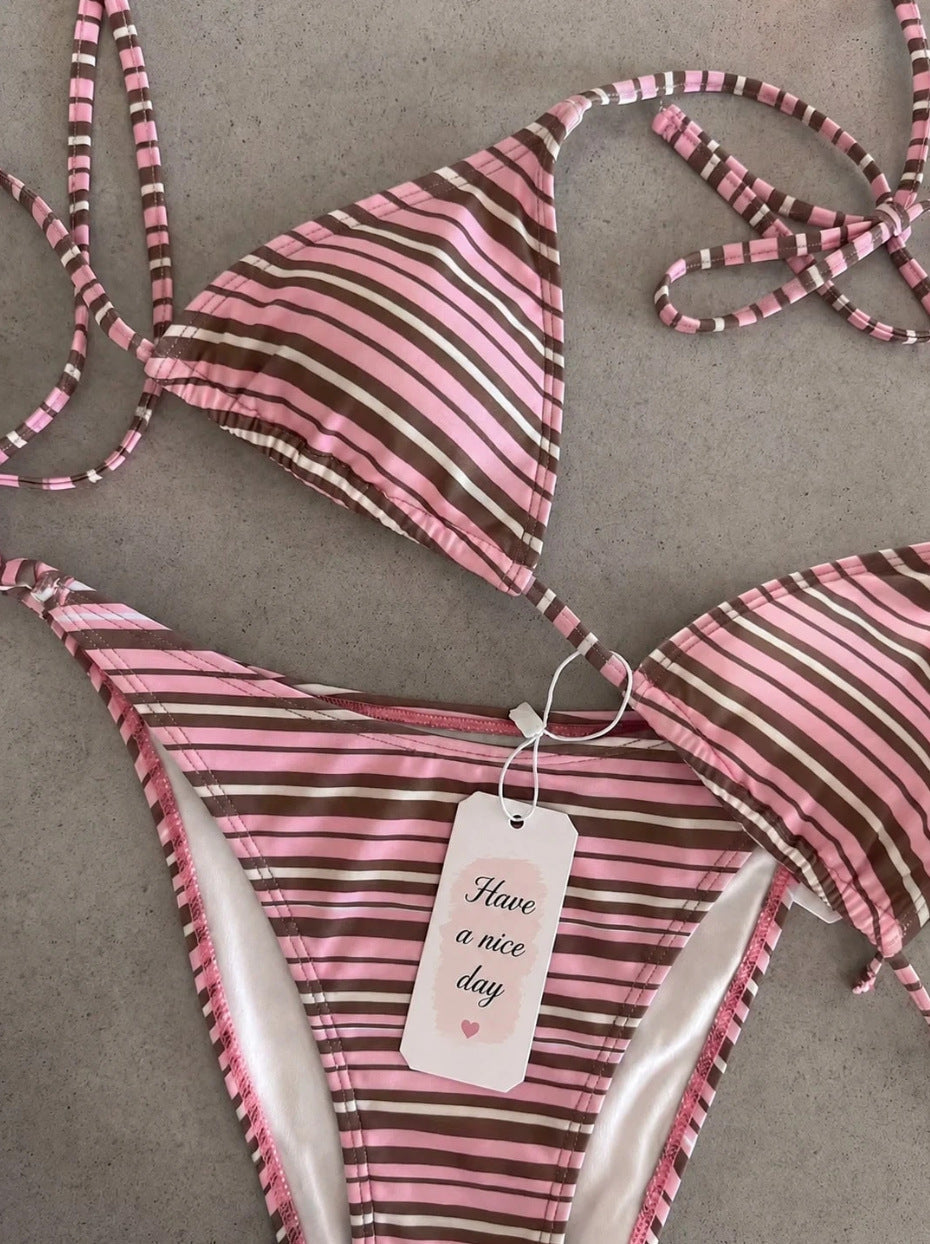 Damen Triangel-Bikini mit klassischem Punktmuster Drune