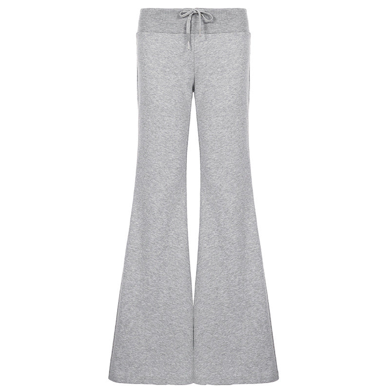 Damen weite Schlag-Sweathose mit hohem Bund und Kordelzug Drune