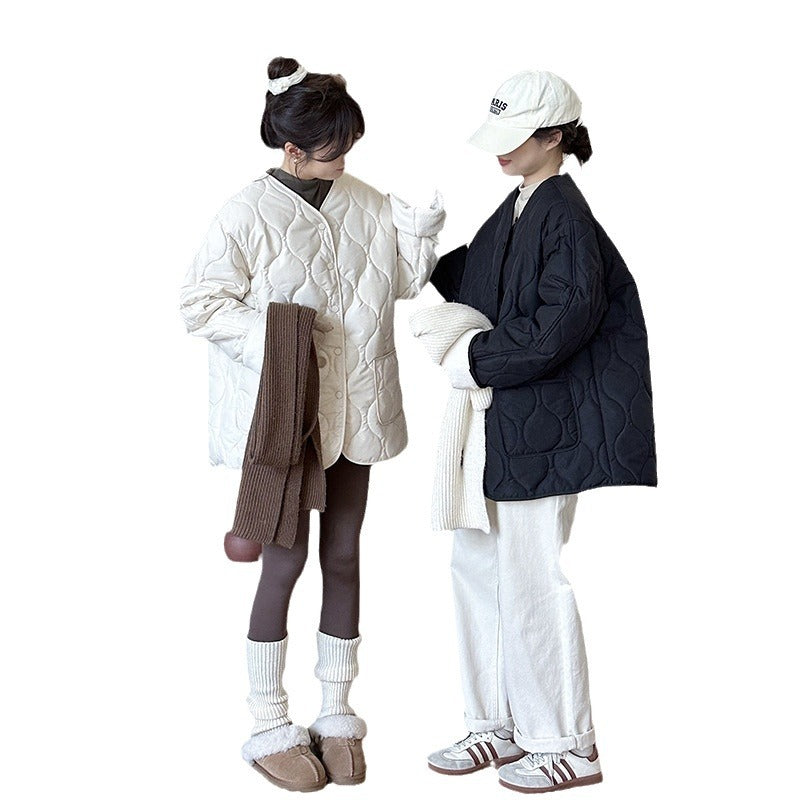 Damen Kuschelige gesteppte Jacke mit großen Taschen Drune