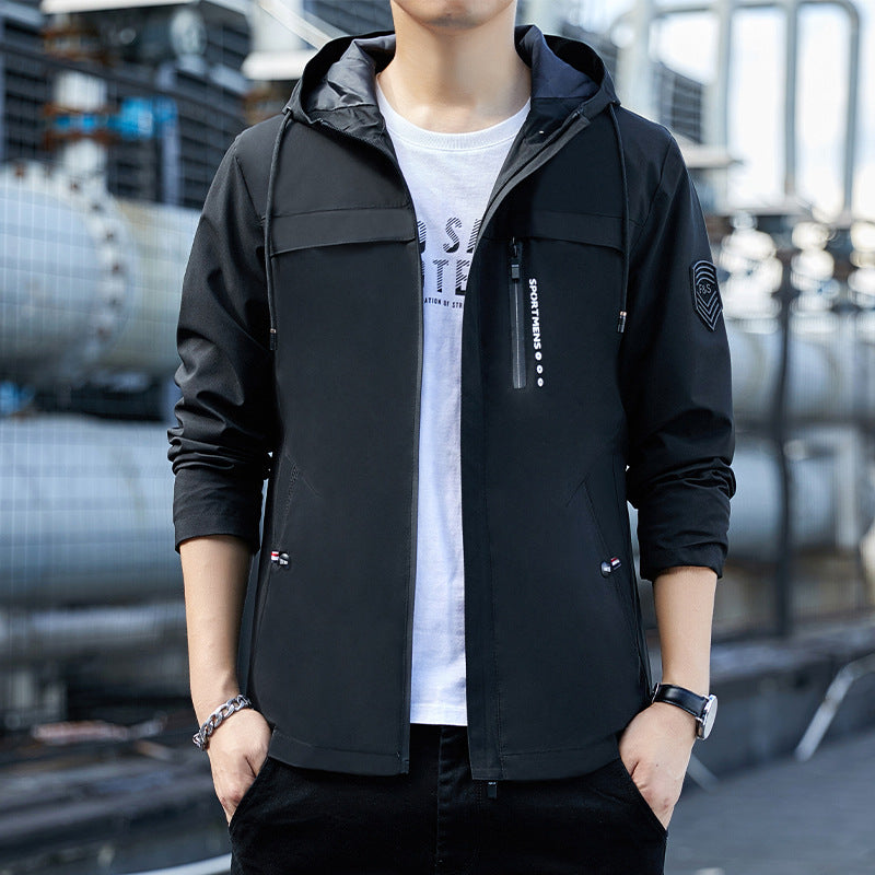 Herren Multifunktionale Sportjacke mit Kapuze Drune