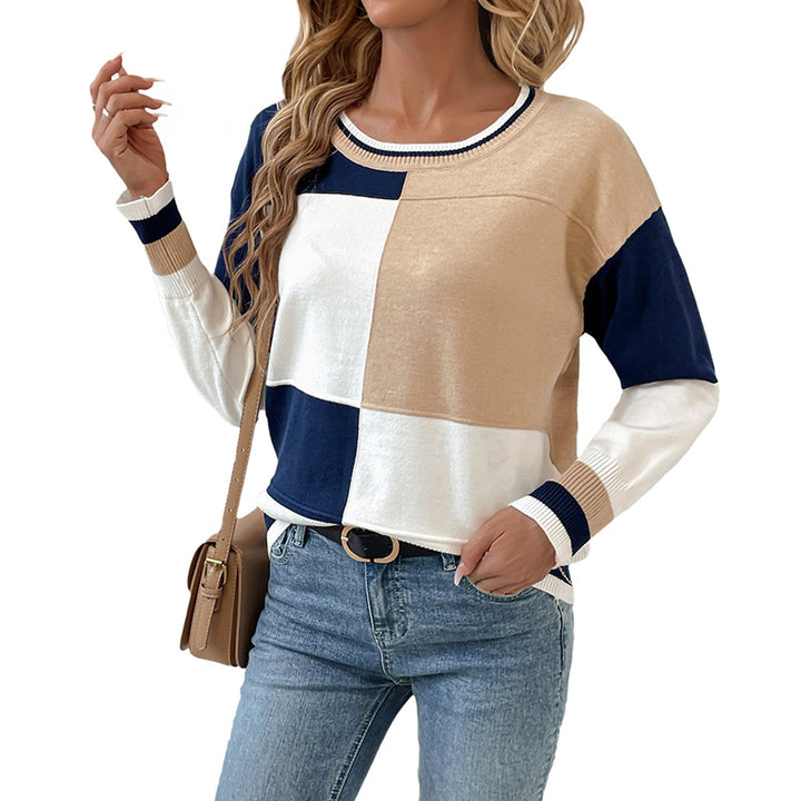 Damen Lässiger Farbauswahl Pullover Drune