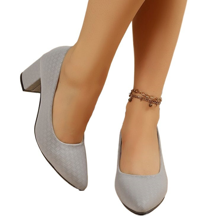 Damen Elegante Absatzschuhe mit tastbarem Zopfdesign Drune
