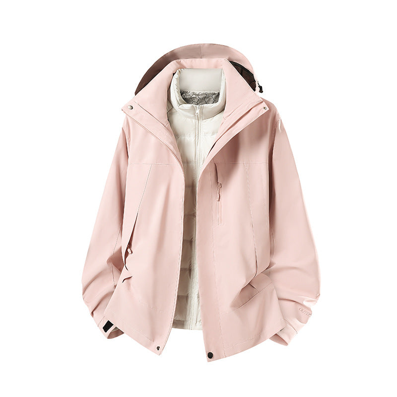 Damen Zweiteilige Softshell-Parka mit herausnehmbarer Steppinnenjacke Drune