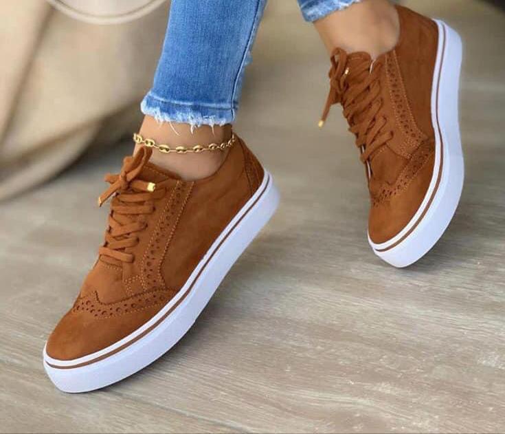 Damen Sneaker mit modischem Textilobermaterial und dämpfender Sohle Drune