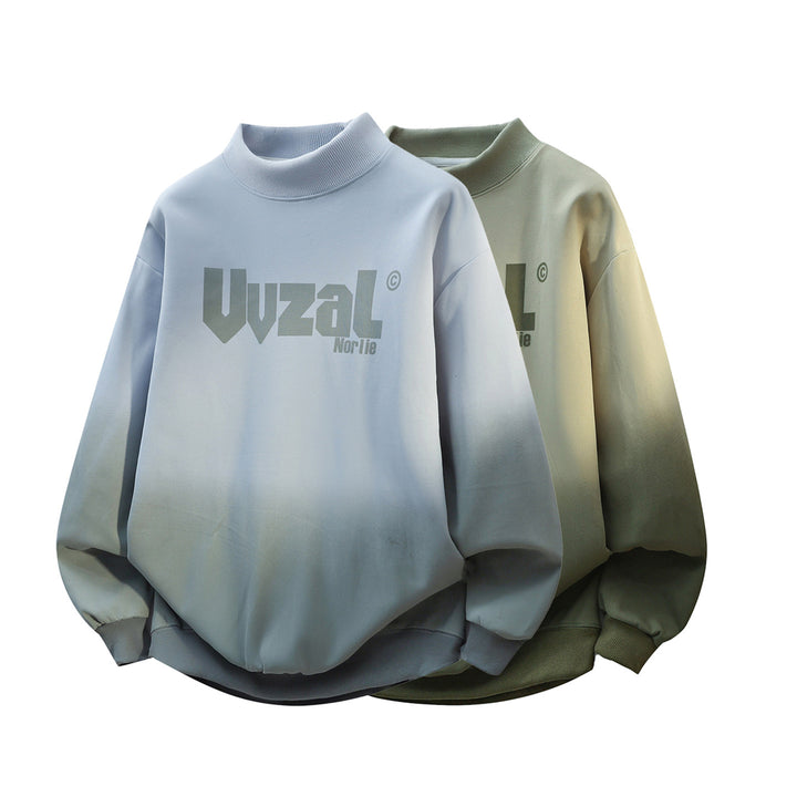 Unisex Oversize-Sweatshirt mit Stehkragen, Farbverlauf & markantem Logoprint Drune