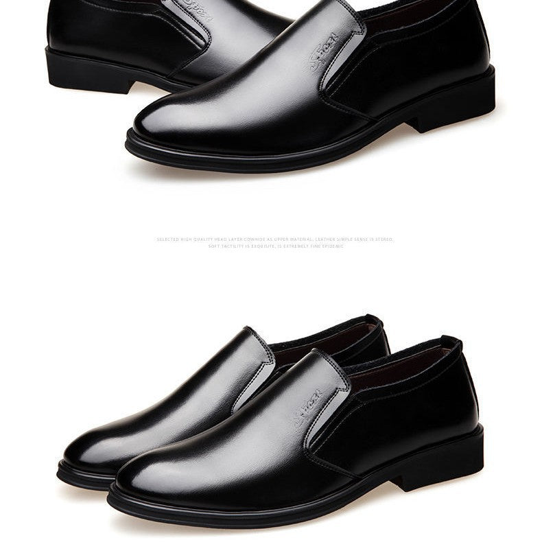 Herren Eleganter Lederslipper mit elastischem Einstieg und profilierter Gummisohle Drune