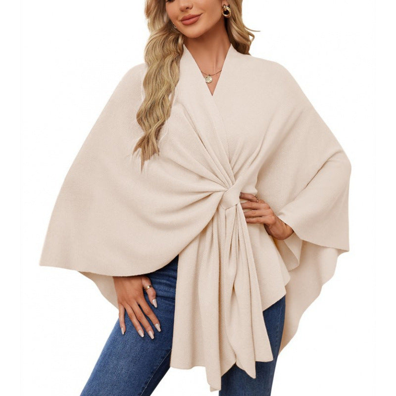 Damen modischer Wickelmantel mit trendigem Design Drune