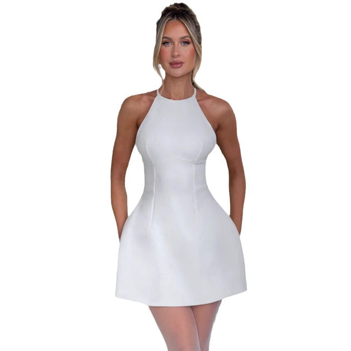 Damen A-Linien Minikleid mit schmalem Halterdesign und figurschmeichelnder Passform Drune