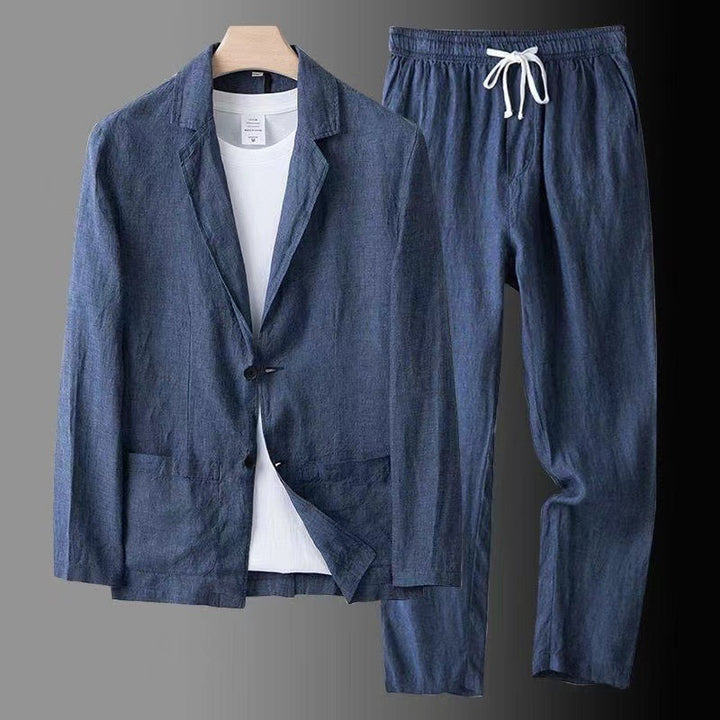 Herren lässiges Anzug-Set aus luftiger Baumwolle Drune