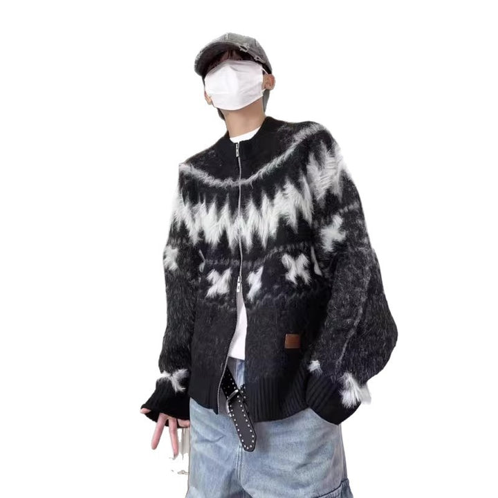 Herren Modische Strickjacke mit einzigartigem Muster Drune