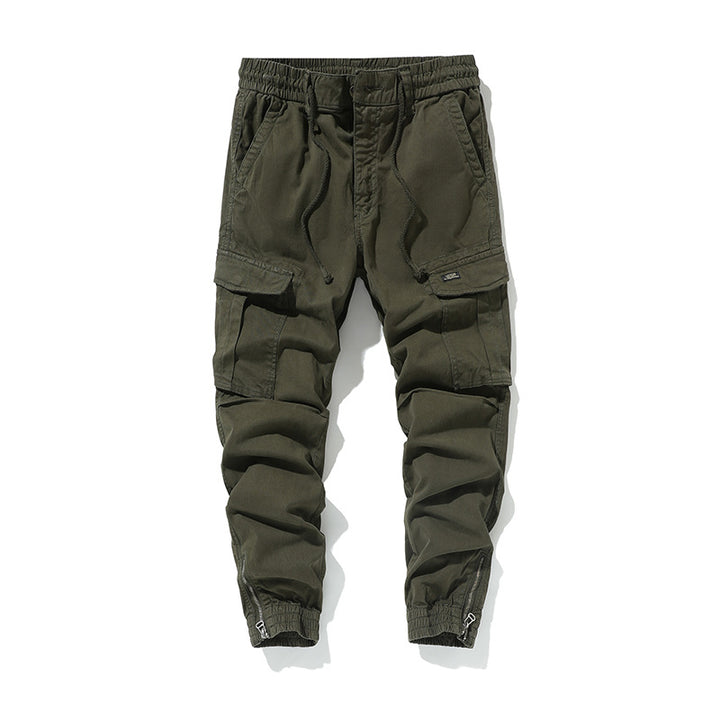 Herren Utility-Cargo-Jogginghose mit Mehrfachtaschen, elastischen Bündchen & Reißverschlussdetail Drune