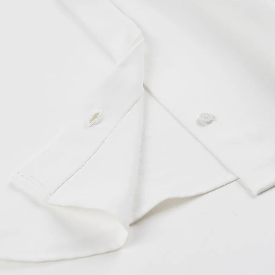 Damen nan minimalistische Baumwollmisch Bluse mit verdeckter Knopfleiste und dekorativen Schleifen vorne Drune