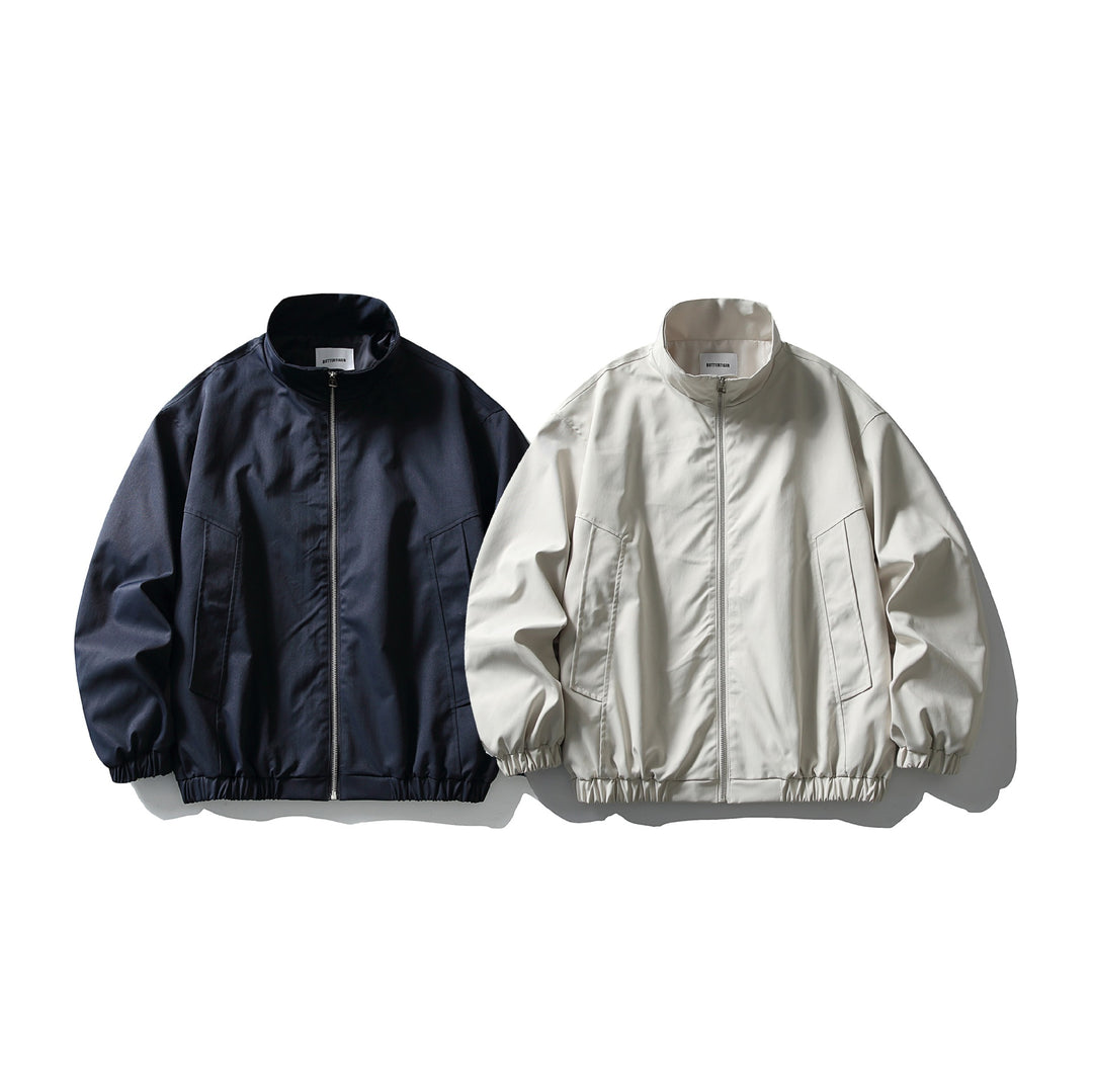 Herren Tech-Bomberjacke im Workwear-Stil mit hohem Stehkragen und elastischem Saum Drune