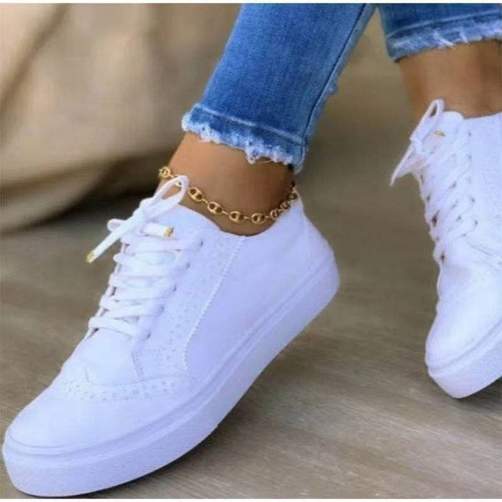 Damen Komfortable Sneaker mit modischem Broguedesign Drune