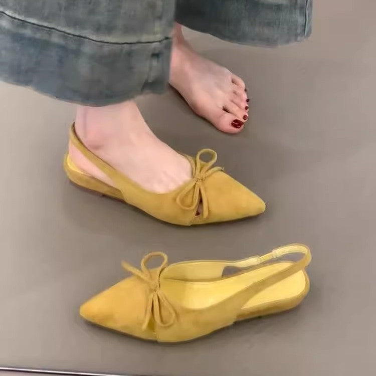 Damen Sling-Ballerinas mit dekorativem Schleifendetail und komfortablem Fußbett Drune