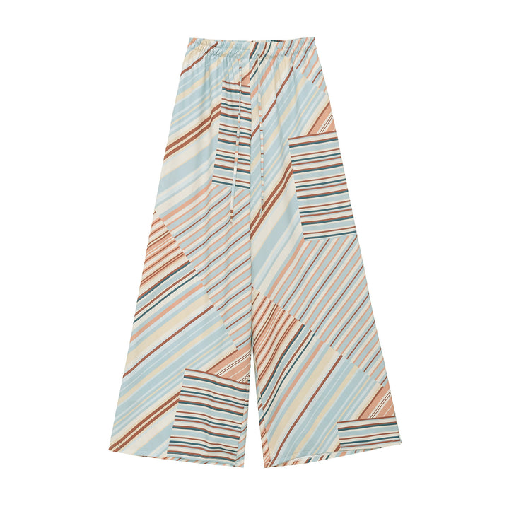 Damen Weite Culotte‑Hose mit elastischem Bund, Kordelzug und aufgesetzten Taschen Drune