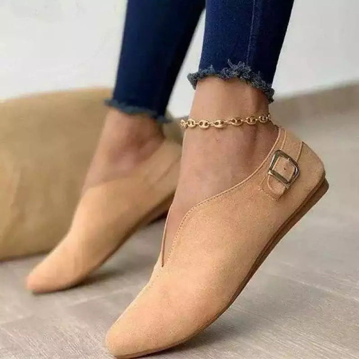Damen Mokassin-Schuhe mit dekorativen Schnallen und bequemer Passform Drune