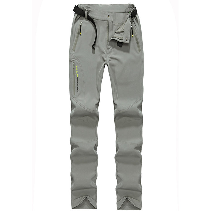 Damen Stretch-Softshell Outdoorhose mit vorgeformten Knien, verstellbarem Bund und Reißverschlusstaschen Drune