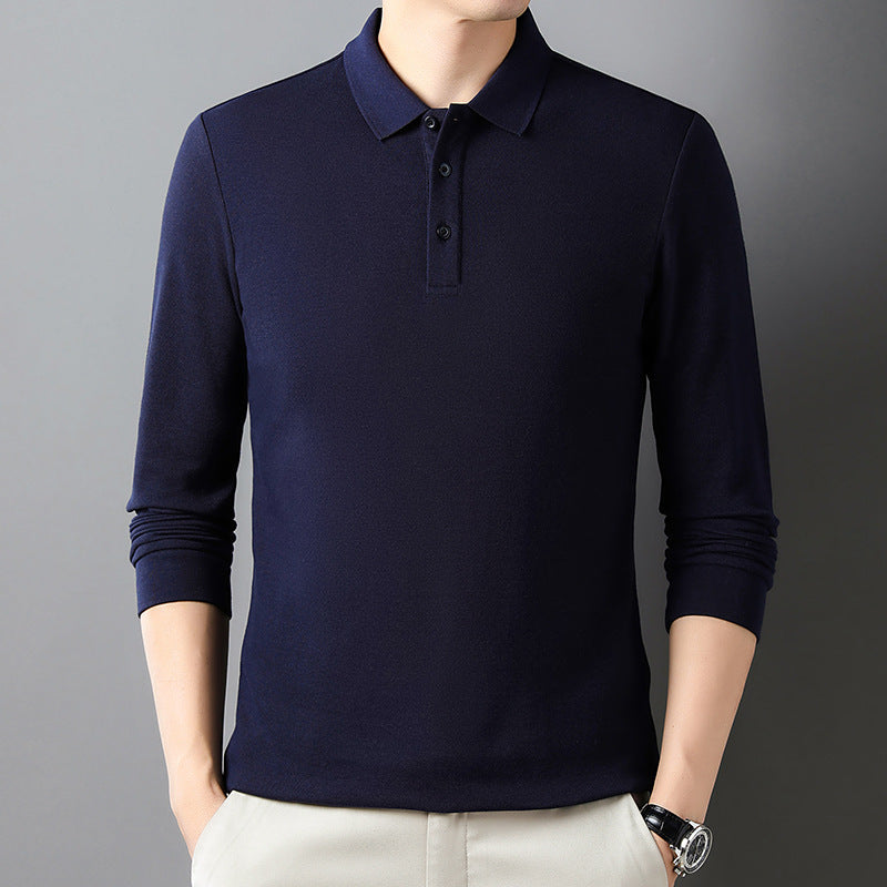 Herren Langarm-Polo mit edler Struktur und bequemer Passform Drune