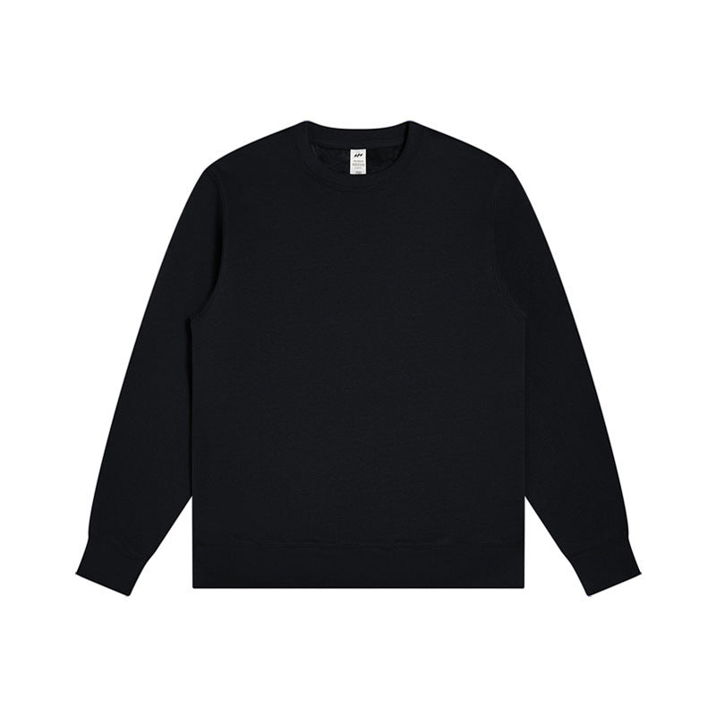 Unisex Minimalistisches Baumwoll-Sweatshirt mit Rundhals, Rippbündchen & Relaxed Fit Drune