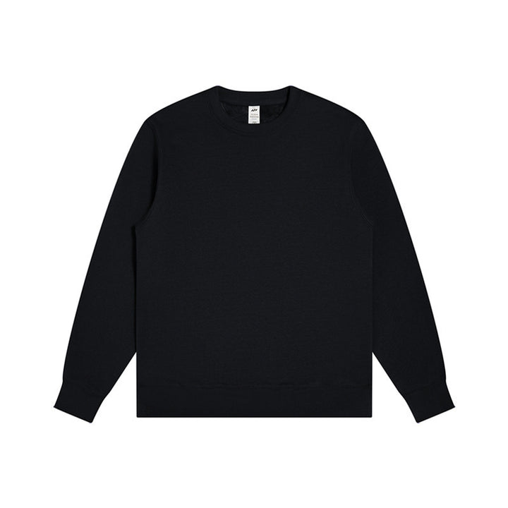Unisex Minimalistisches Baumwoll-Sweatshirt mit Rundhals, Rippbündchen & Relaxed Fit Drune