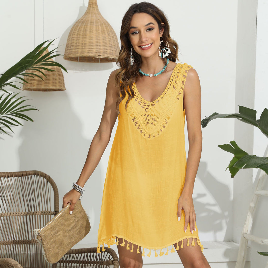 Damen luftiges Strandkleid mit fransigen Details Drune 1779788129