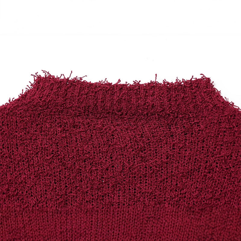 Damen kuschelige Strickjacke mit fransigen Ärmeln Drune