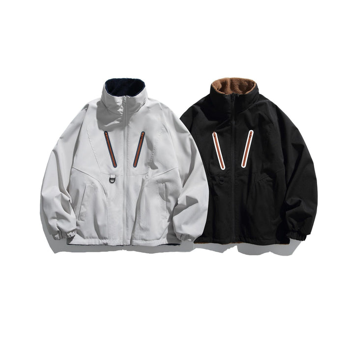 Unisex Technische Softshelljacke mit Fleece-Innenfutter und vertikalen Brustreißverschlüssen Drune
