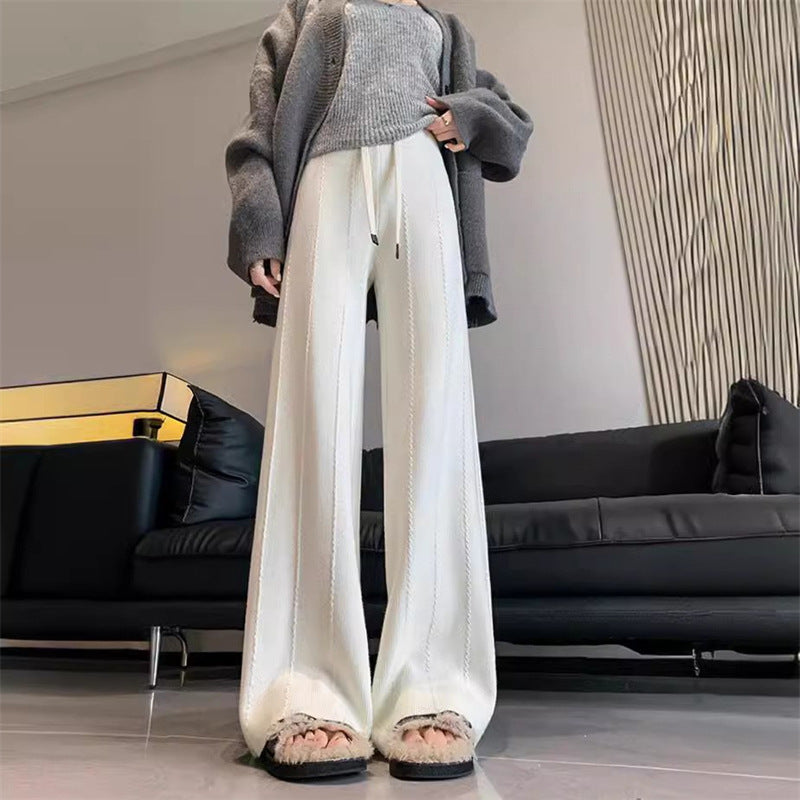 Damen Weit geschnittene Freizeithose mit elastischem Bund und praktischen Taschen Drune