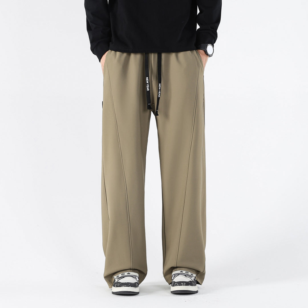 Herren Weite Relaxed-Freizeithose mit Tunnelzug & markanten Teilungsnähten Drune