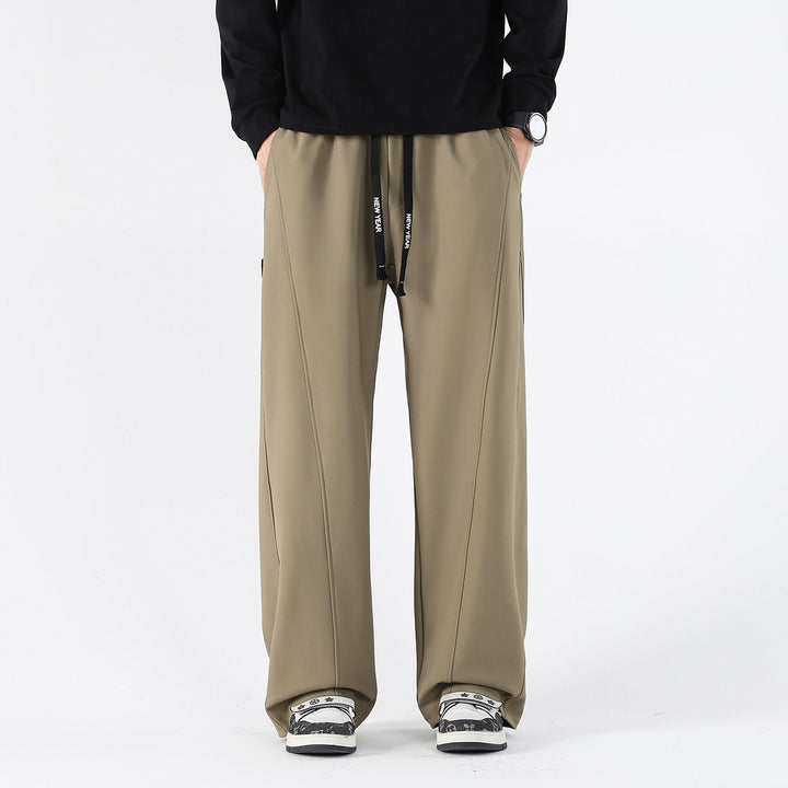 Herren Weite Relaxed-Freizeithose mit Tunnelzug & markanten Teilungsnähten Drune