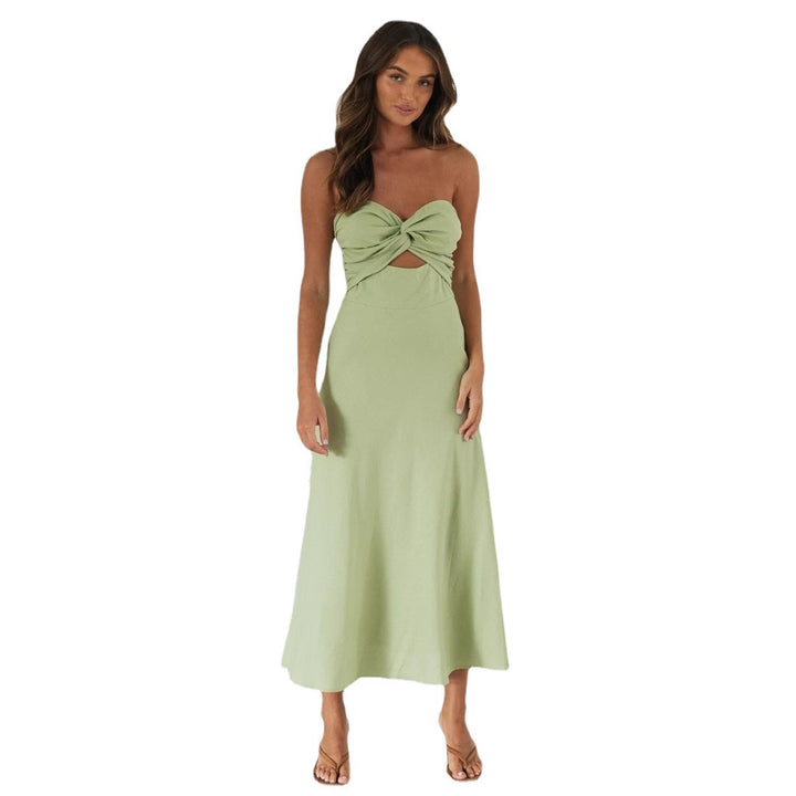 Damen Midikleid mit verführerischem Knoten-Detail und schmalem Schnitt Drune