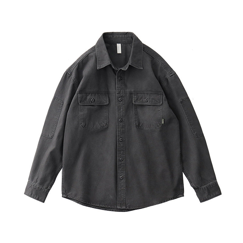 Herren modische Utility-Hemdjacke mit praktischen Brusttaschen Drune