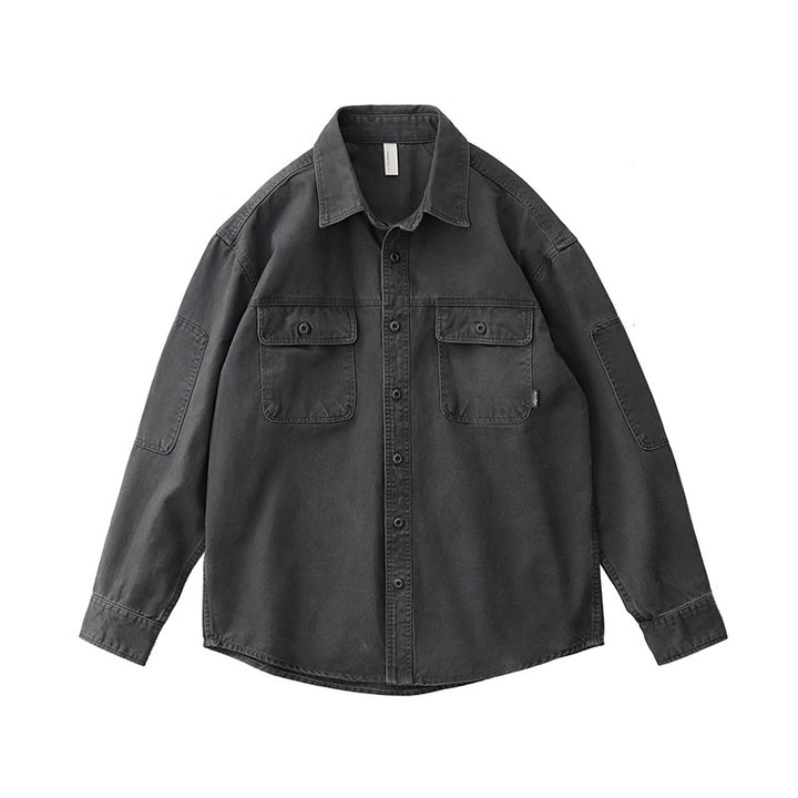 Herren modische Utility-Hemdjacke mit praktischen Brusttaschen Drune