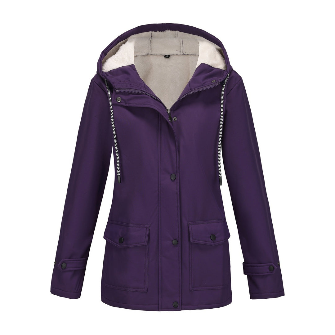 Damen Funktionale Winterjacke mit Fleece-Futter und Kapuze Drune
