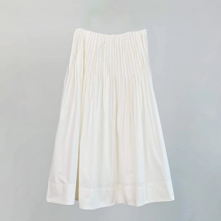 Damen eleganter Midirock mit Plissee-Details Drune