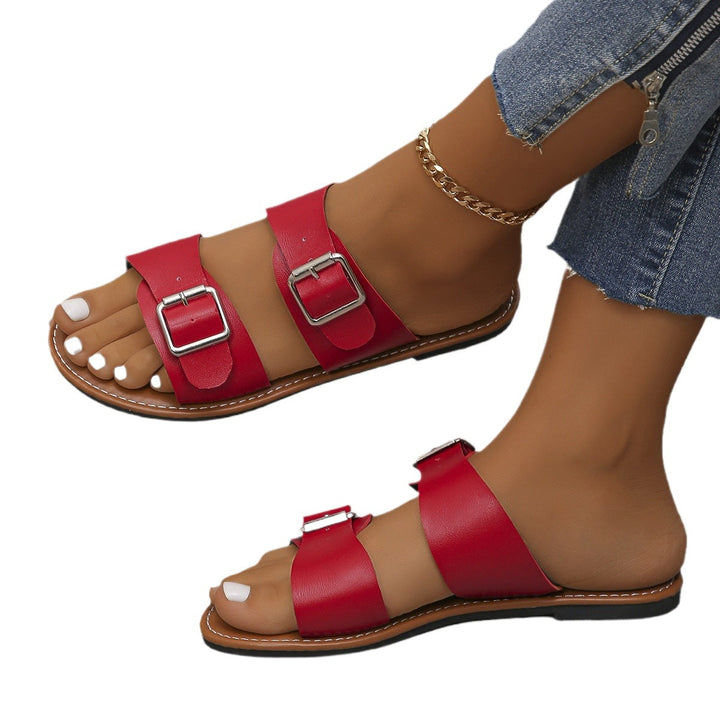 Damen Komfortable Riemensandalen mit stylishen Schnallen Drune