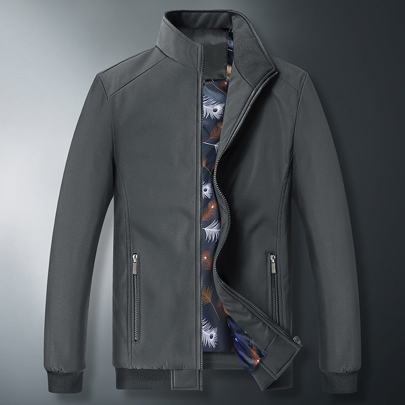 Herren Modische Windjacke mit hohem Kragen Drune
