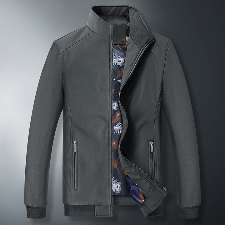 Herren Modische Windjacke mit hohem Kragen Drune