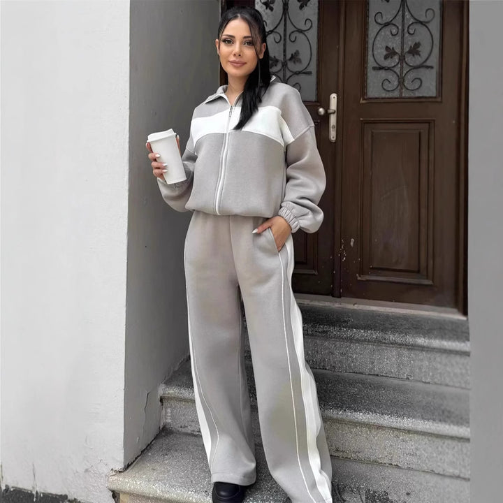 Damen sportliches Fleece-Set mit hohem Kragen und feuchtigkeitsregulierenden Eigenschaften Drune