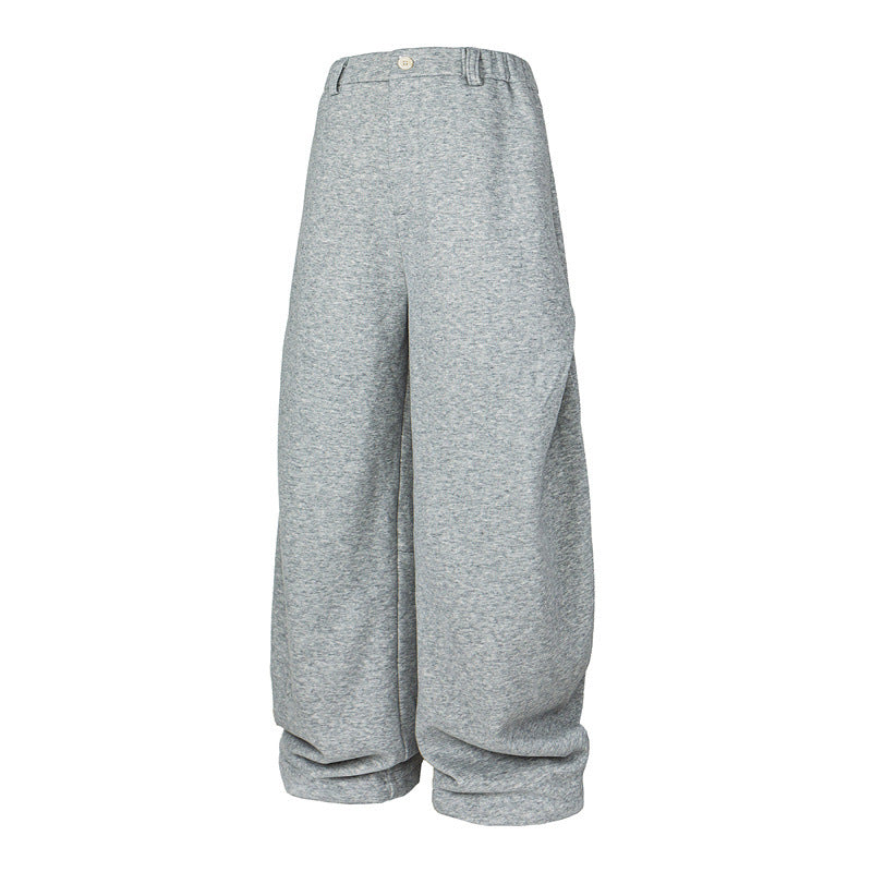 Damen Weite High-Waist Jogginghose aus French-Terry mit umgeschlagenem Saum Drune