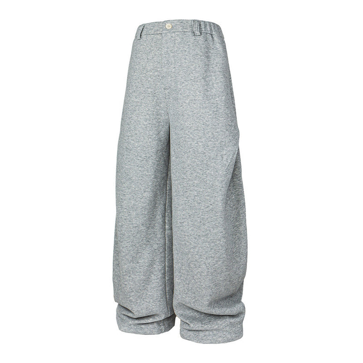 Damen Weite High-Waist Jogginghose aus French-Terry mit umgeschlagenem Saum Drune